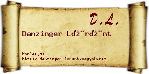 Danzinger Lóránt névjegykártya