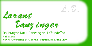 lorant danzinger business card